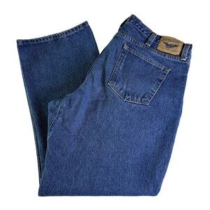 Diamond Gusset Blue Jeans, Men's 42x31, Regular Fit, Straight Leg, Made in USA